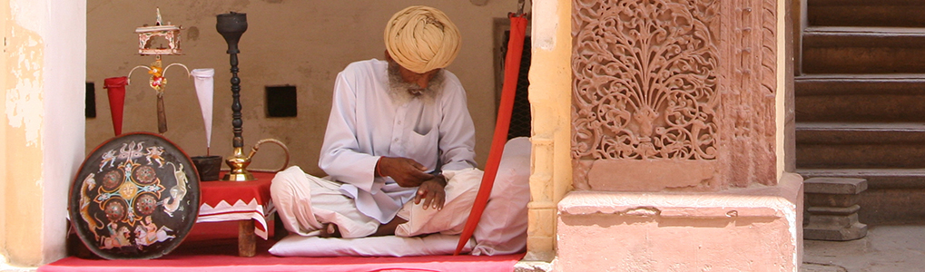 A street scene in India