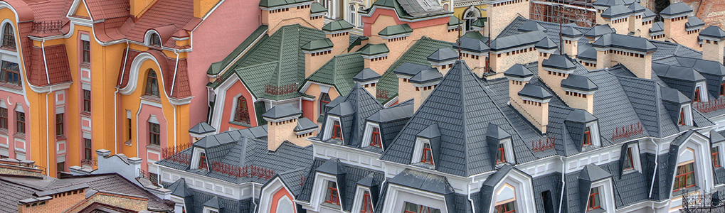 Ukraine Kiev rooftops
